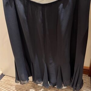 Teri Jon Black A-Line Skirt. Chiffon and fully lined!